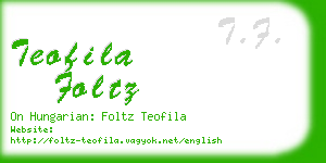 teofila foltz business card